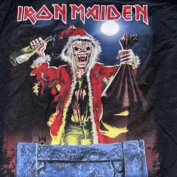 Large Iron Maiden Christmas Tee - Picture 2 of 7